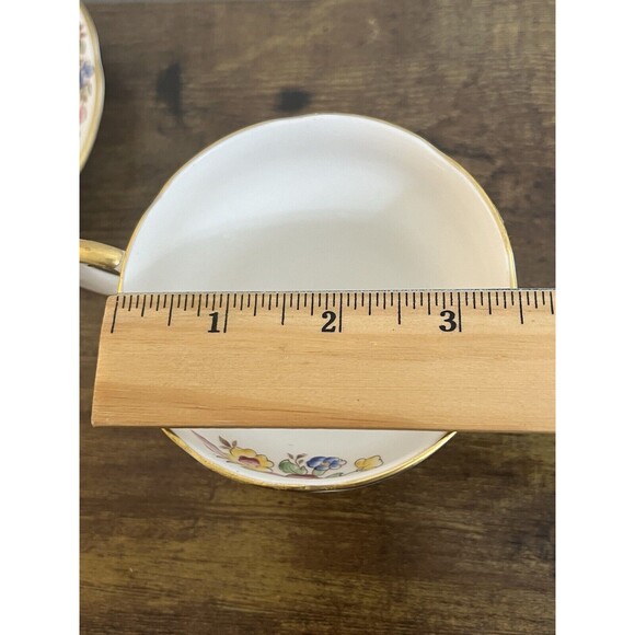 Vintage Floral Mint Green Adderley Bone China Cup and Saucer Cottagecore Classic - Picture 13 of 16